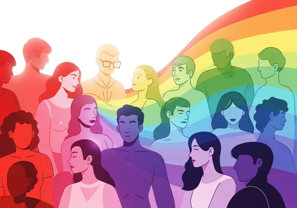 Diverse individuals representing gender identity spectrum