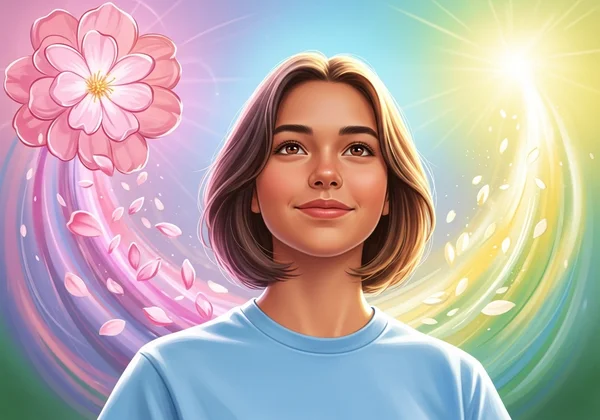 A confident teenager embracing their self-discovery journey.