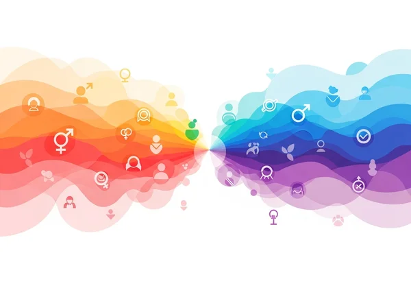 Illustration of diverse romantic orientations