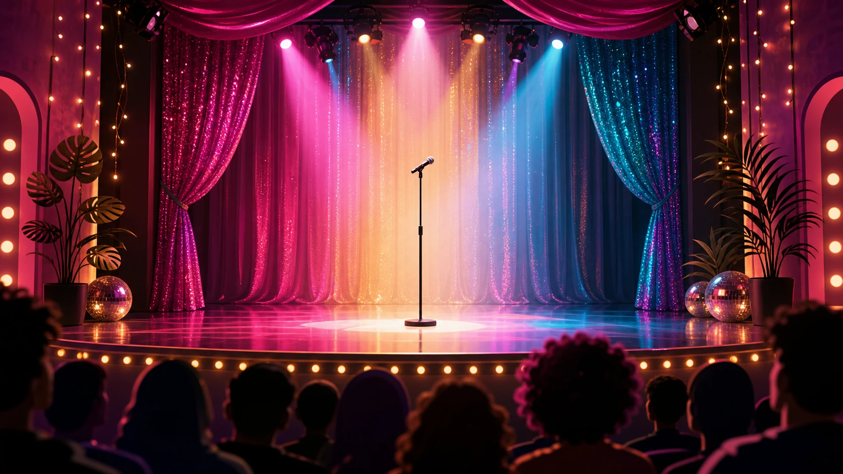 Queer pop stage lights